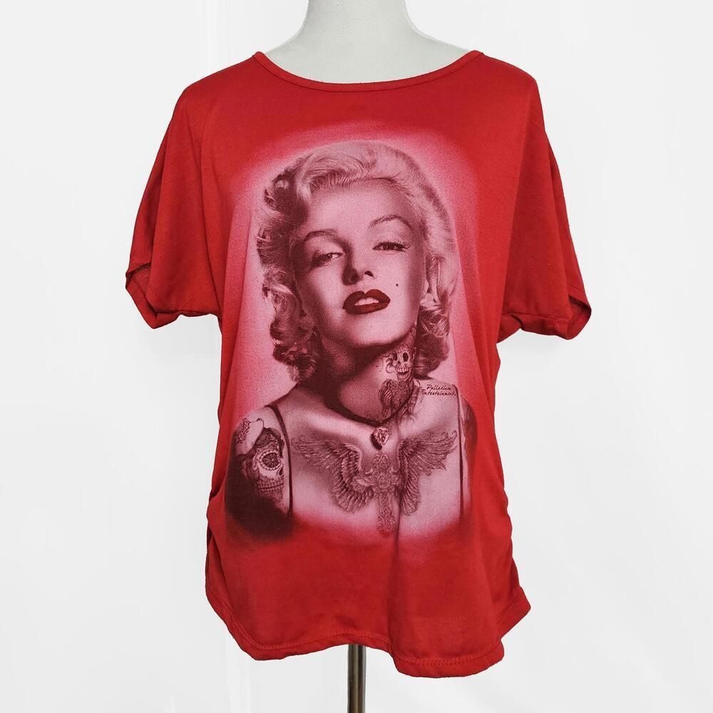 Marilyn Monroe 1X Tattoo Tee Popular Sports Red Graphic Palladium Entertainment